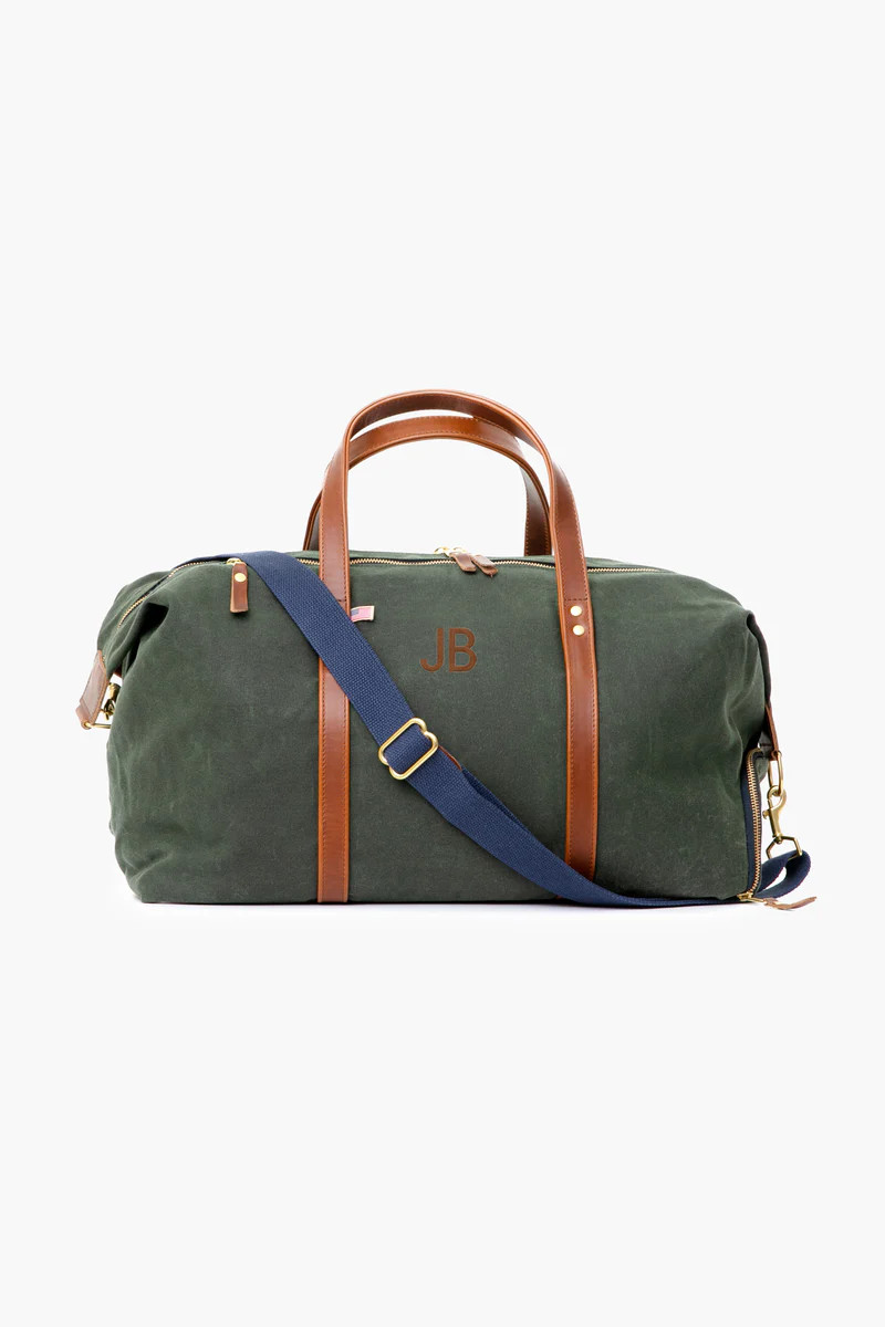 Hunter Green Waxed Canvas Heritage Weekender Duffel | Tuckernuck (US)