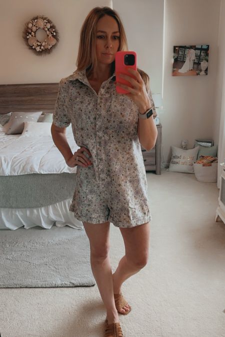 This sweet little romper is the easiest thing to toss on and go! And it fits my long torso which is always a plus! 
#romper #springfashion #tallgirlfaahion 

#LTKtravel #LTKover40 #LTKSeasonal
