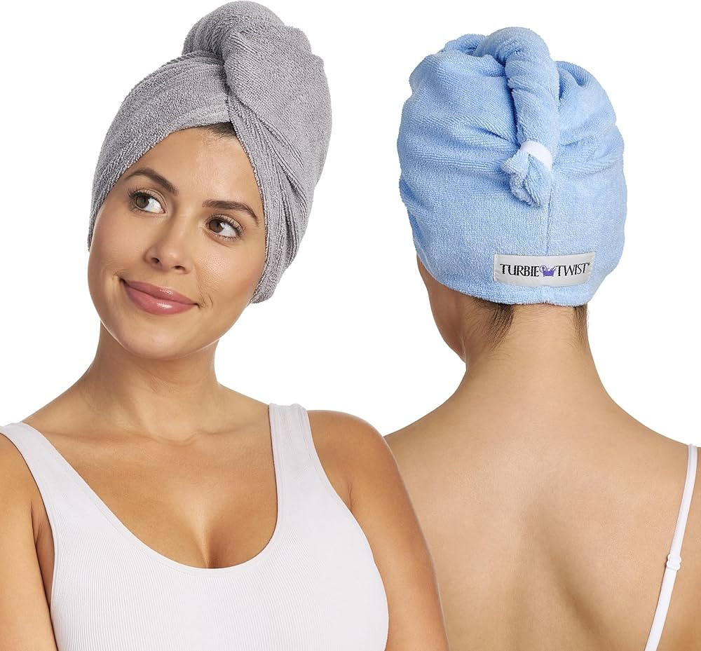 Turbie Twist Microfiber Hair Towel Wrap - for Women, Men & Kids - Travel & Bathroom Essential - Q... | Amazon (US)