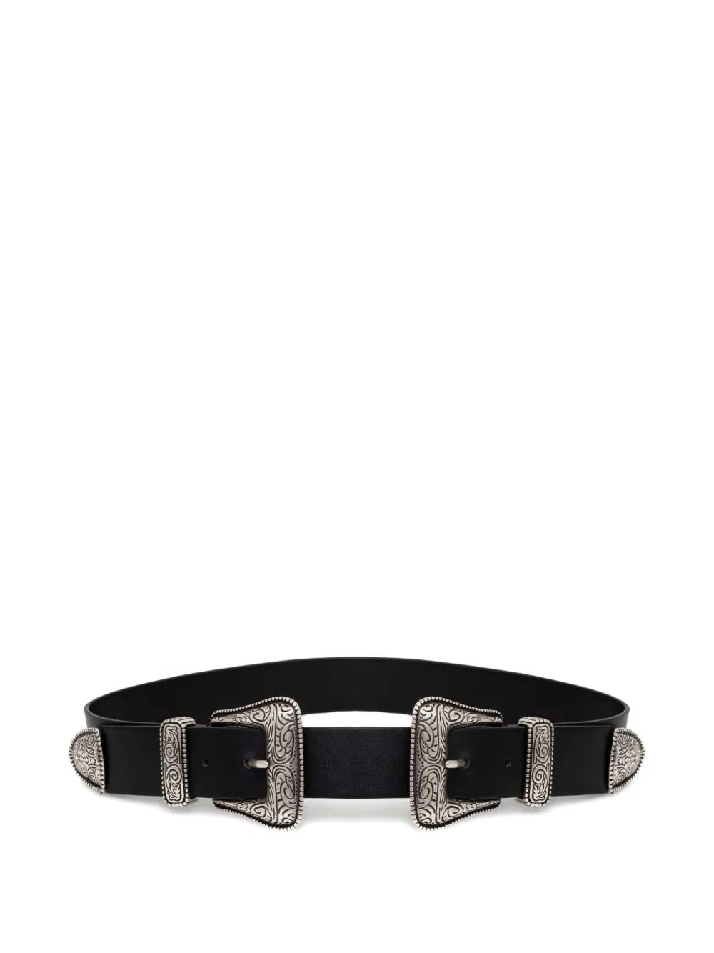 The Kooples double-buckle belt - Black | Farfetch Global