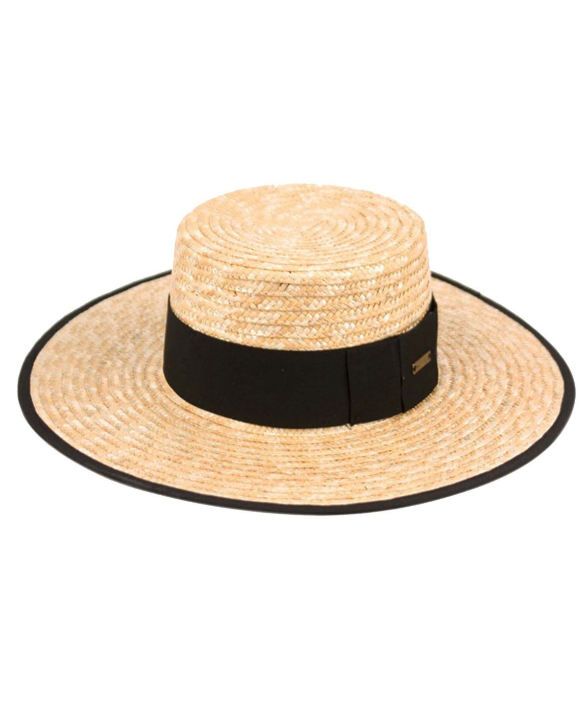 Angela & William Braid Natural Straw Women's Boater Hat - Natural | Macy's
