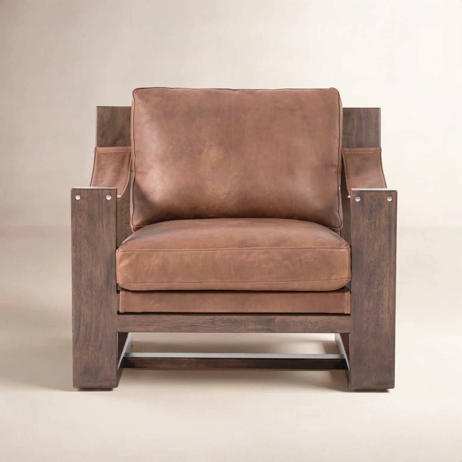 Arista Genuine Leather Armchair | Joss & Main