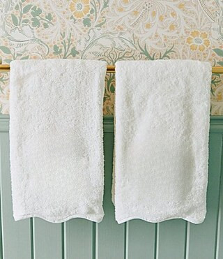 Weezie Scalloped Edge Trim Organic Cotton Bath Towels -  Bath Towel | Dillard's