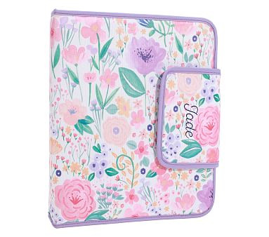 Mackenzie Lavender Floral Blooms Homework Holder | Pottery Barn Kids