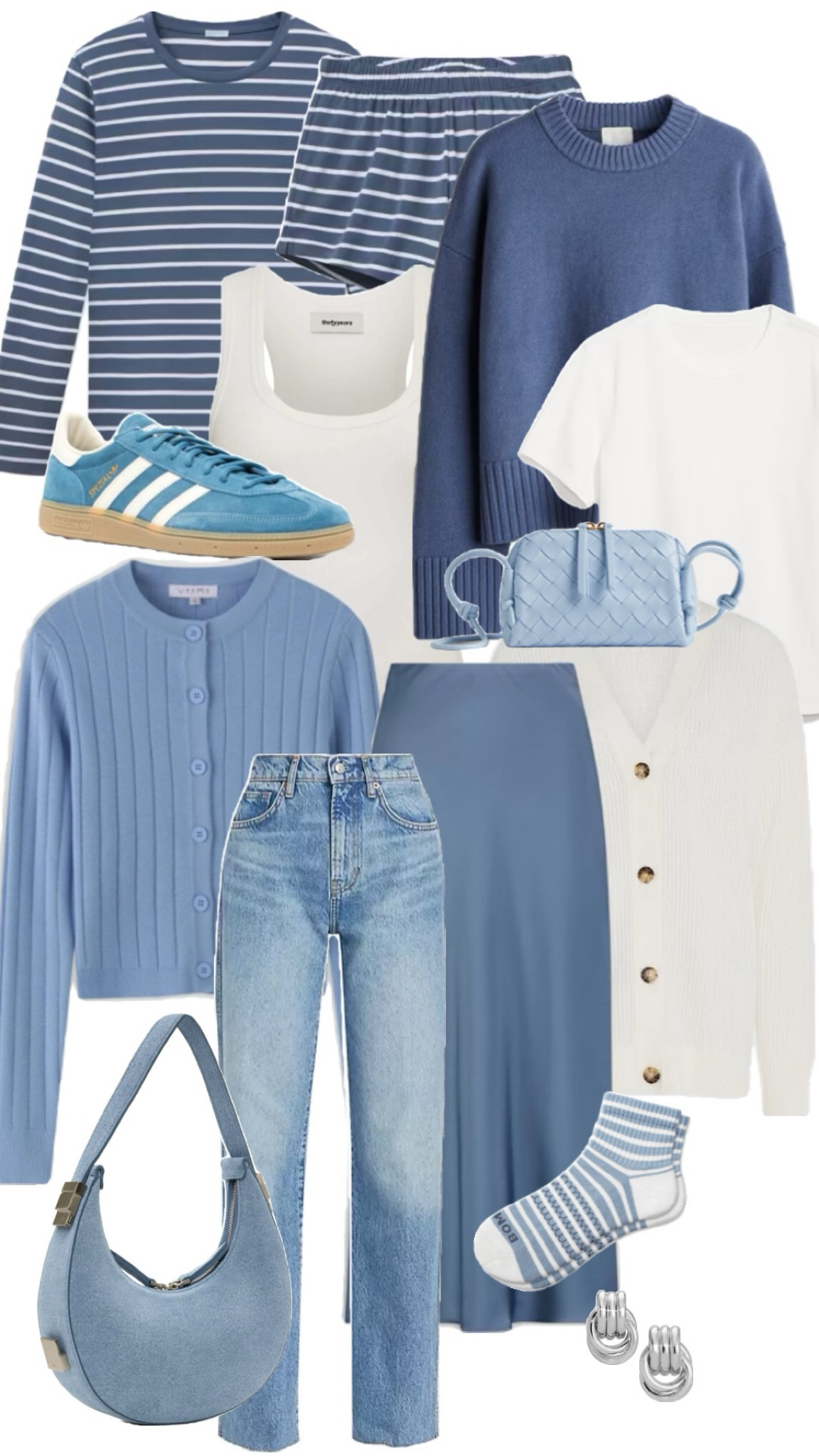 Dusty blue and white capsule 🩵🤍