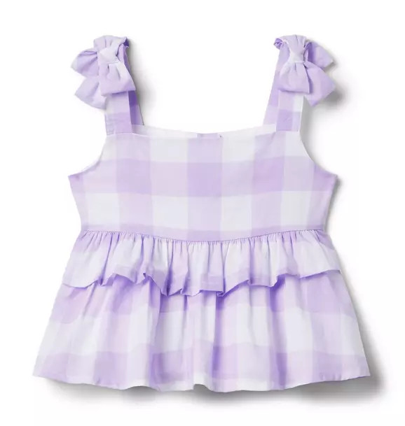 Gingham Peplum Cropped Top | Janie and Jack