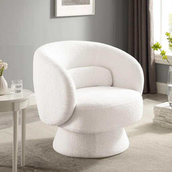 Saboor Upholstered Swivel Barrel Chair | Wayfair North America