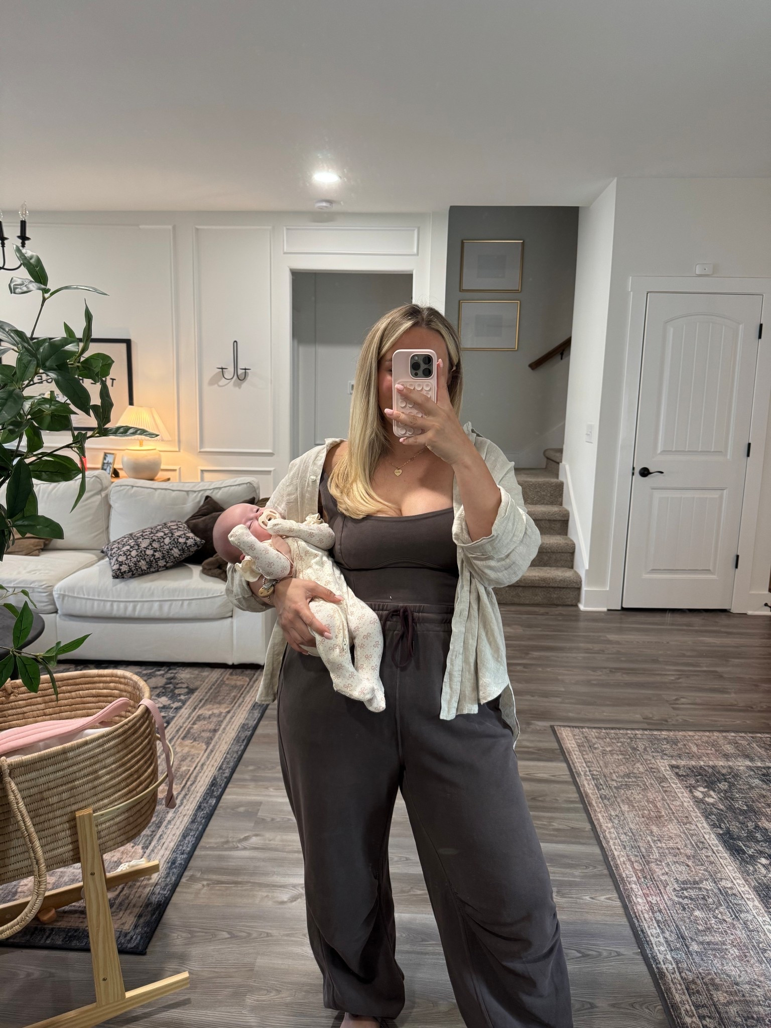 Wearing a size medium