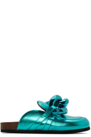 JW Anderson - Blue Chain Mules | SSENSE