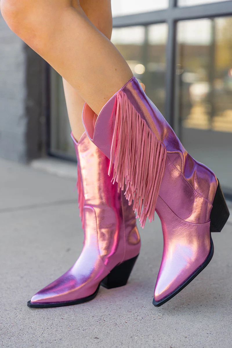 Andi Fringe Boot - Light Pink | BuddyLove