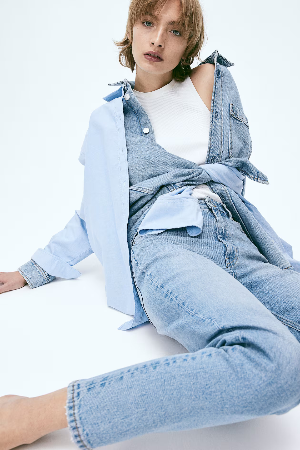 Slim Mom High Ankle Jeans - Helles Denimblau - Ladies | H&M AT | H&M (DE, AT, CH, NL, FI)