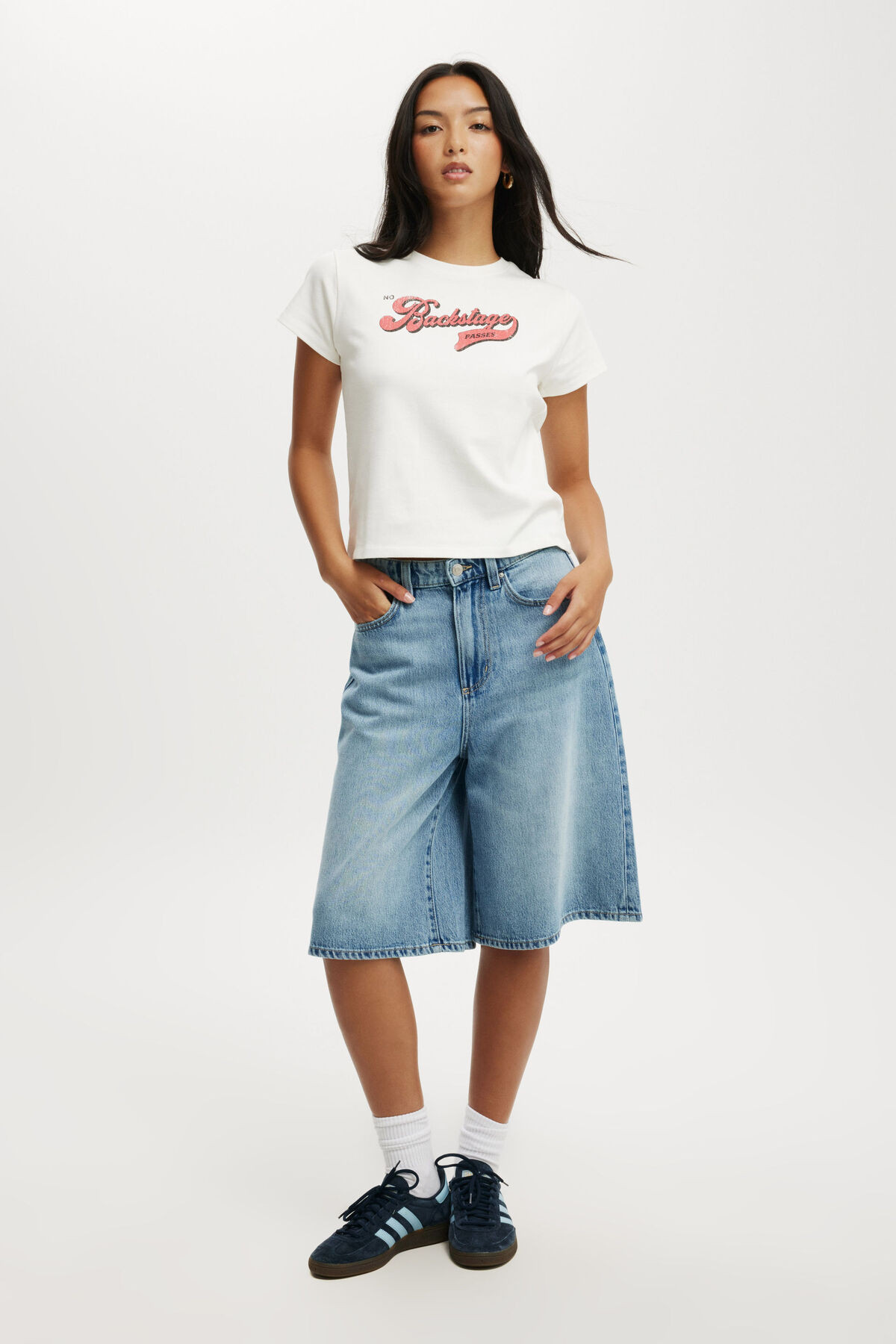 Lyocell Wide Denim Jort | Cotton On (US)