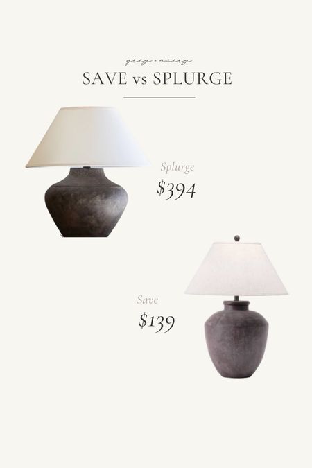 Save vs Splurge: black table lamps. 

#LTKhome