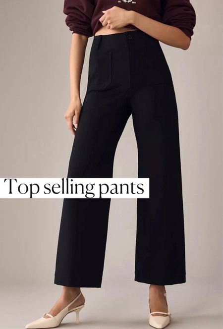 Black pants 
Anthro pants 
Work pants 
Wide Leg pants 


#LTKstyletip #LTKover40 #LTKworkwear