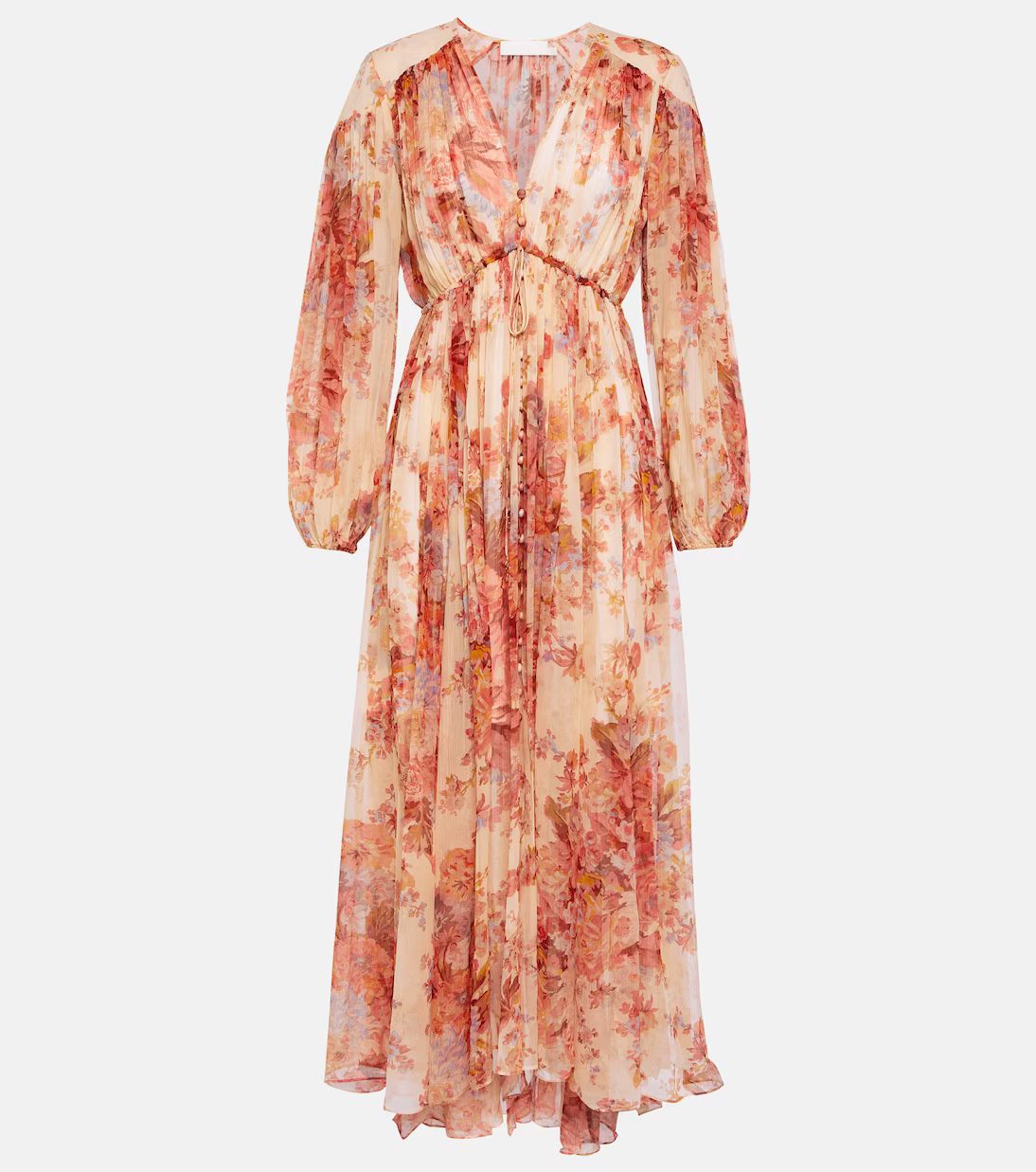 ZimmermannDevi pleated floral maxi dress | Mytheresa (US/CA)