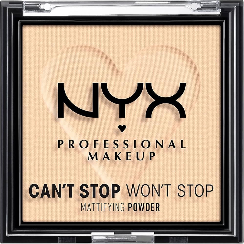 NYX PROFESSIONAL MAKEUP Can't Stop Won't Stop Mattifying Pressed Powder - Light | Amazon (US)