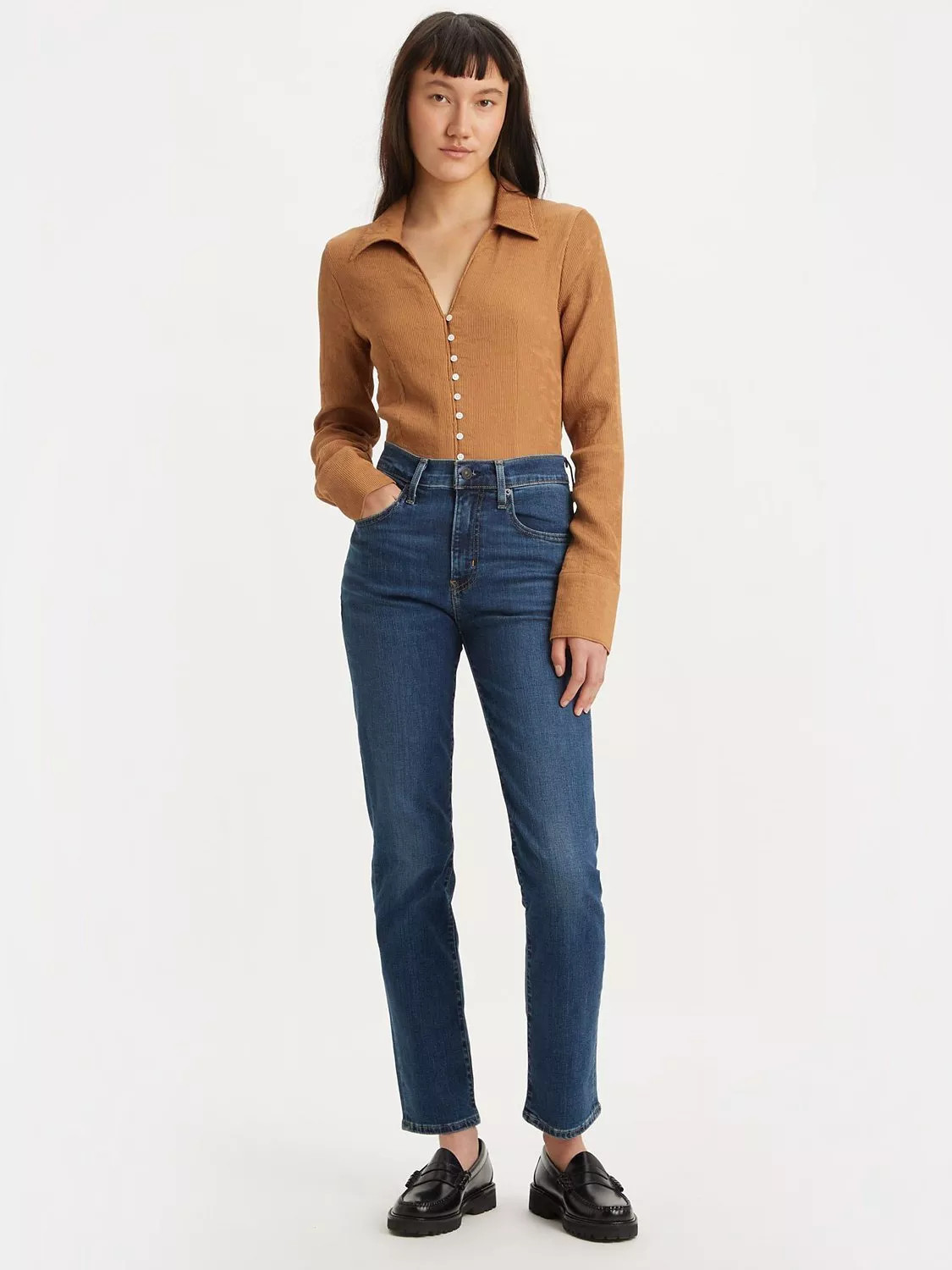 Levi's 724 High Rise Slim Straight Cut Jeans | John Lewis (UK)