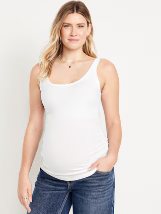 Maternity Scoop-Neck Ribbed Tank Top | Old Navy (US)