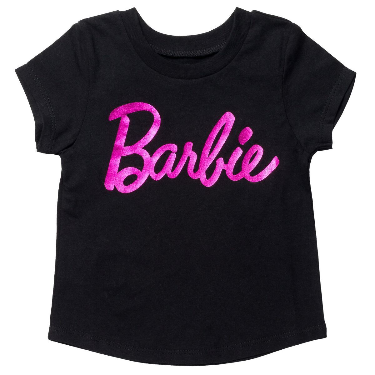 Barbie Toddler Girls Fashion Pullover Graphic T-Shirt Black / Pink 3T | Target
