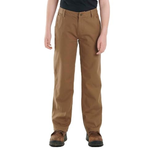 Carhartt Boys Rugged Flex Canvas Utility Work Pant, Canyon Brown, 8 | Amazon (US)