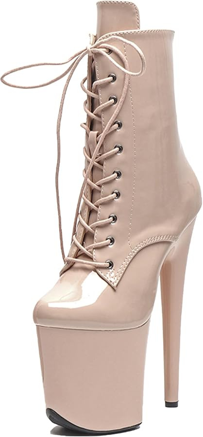 WUXIN H&P 8 Inch Pole Dance Boot Shoes, Exotic Stiletto Platform Heels | Amazon (US)