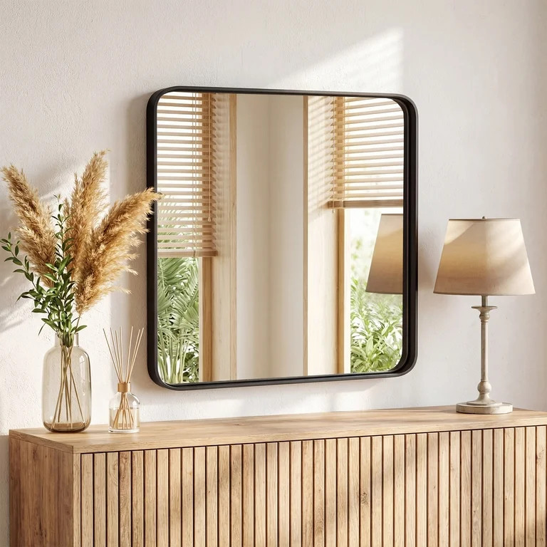 Gianna Anti-Fog Bathroom Wall Mirror \u2013 36" x 36" Shatterproof Vanity Mirror with Rectangular... | Walmart (US)