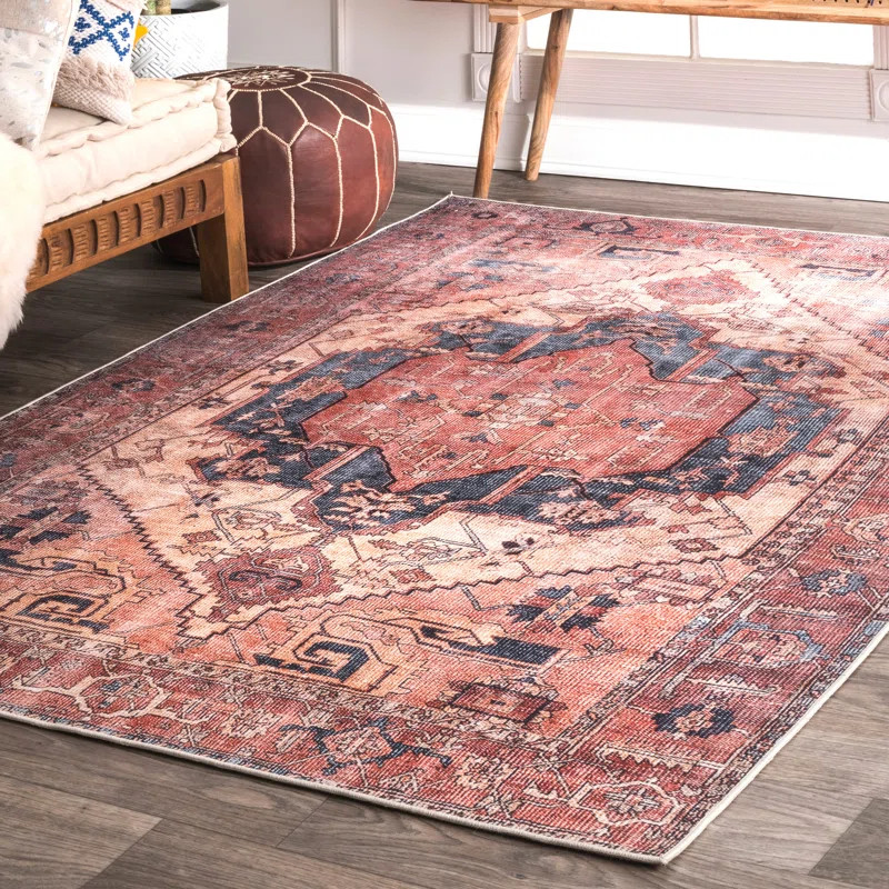 Alfonso Oriental Area Rug in Red/Orange | Wayfair North America
