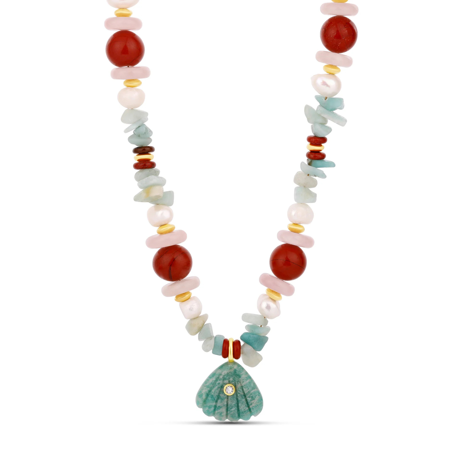 Seaside Shell Gemstone Necklace | Hannah B. Jewelry