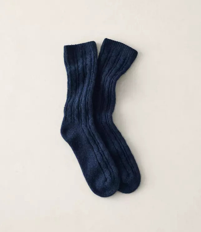 Haven Well Within Cashmere Blend Cable Knit Socks | LOFT