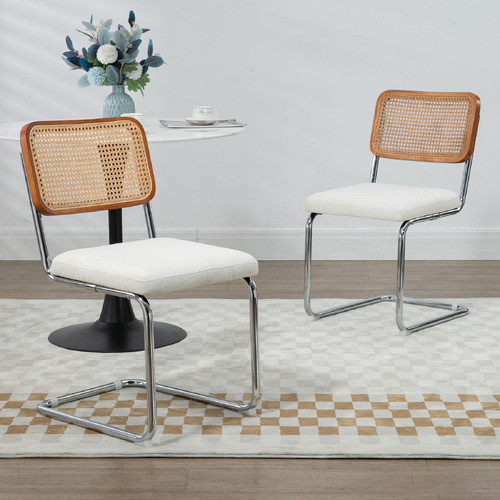 Temple & Webster Marcel Breuer Cesca Replica Boucle Dining Chairs | Temple & Webster AU