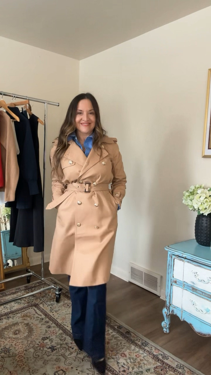 Petite winter outfit idea. High waisted blue jeans with trench coat. All petite sizing no alterations. Required for me. I am wearing size 0 in the jeans and size xs coat. I am 5’1” 122 lbs age 52. 


#AnnTaylor #trenchcoat #highwaisted #highwaistedjeans #everyday #Winter #petite #agelesspetitestyle #over40 #over50 #petitestyle #petitefashion 

#LTKover40 #LTKstyletip #LTKsalealert