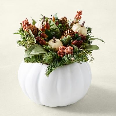 Fall in Love Wooden Log Centerpiece | Williams-Sonoma