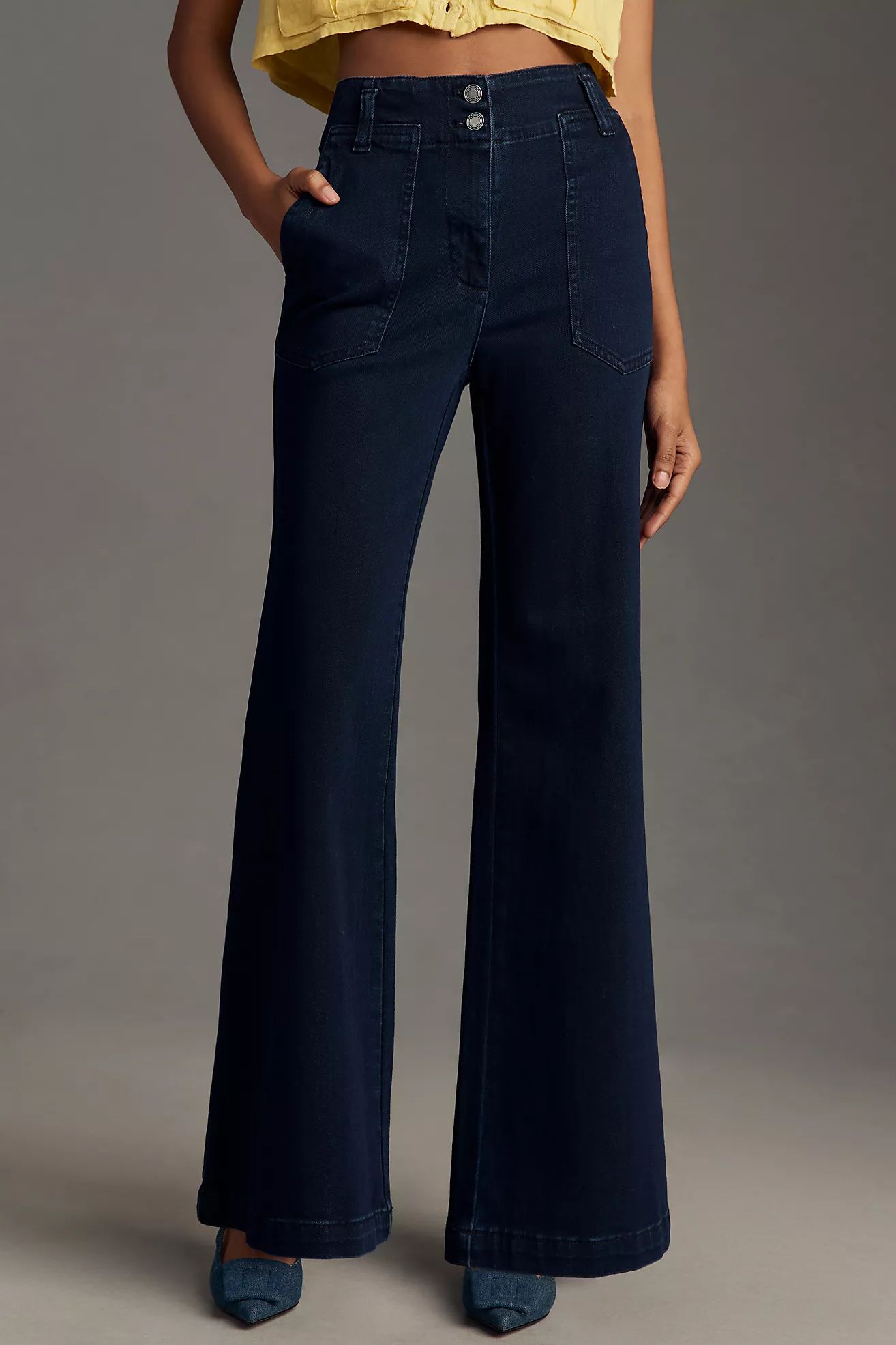 The Naomi High-Rise Wide-Leg Jeans by Maeve | Anthropologie (US)