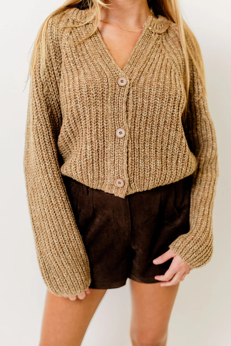 Pepper Cardigan Top in Sand *Final Sale* | Worth Collective