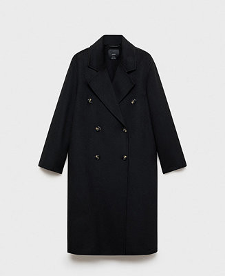 Mango Women's Handmade Oversized Wool Coat - Macy's | Macy's
