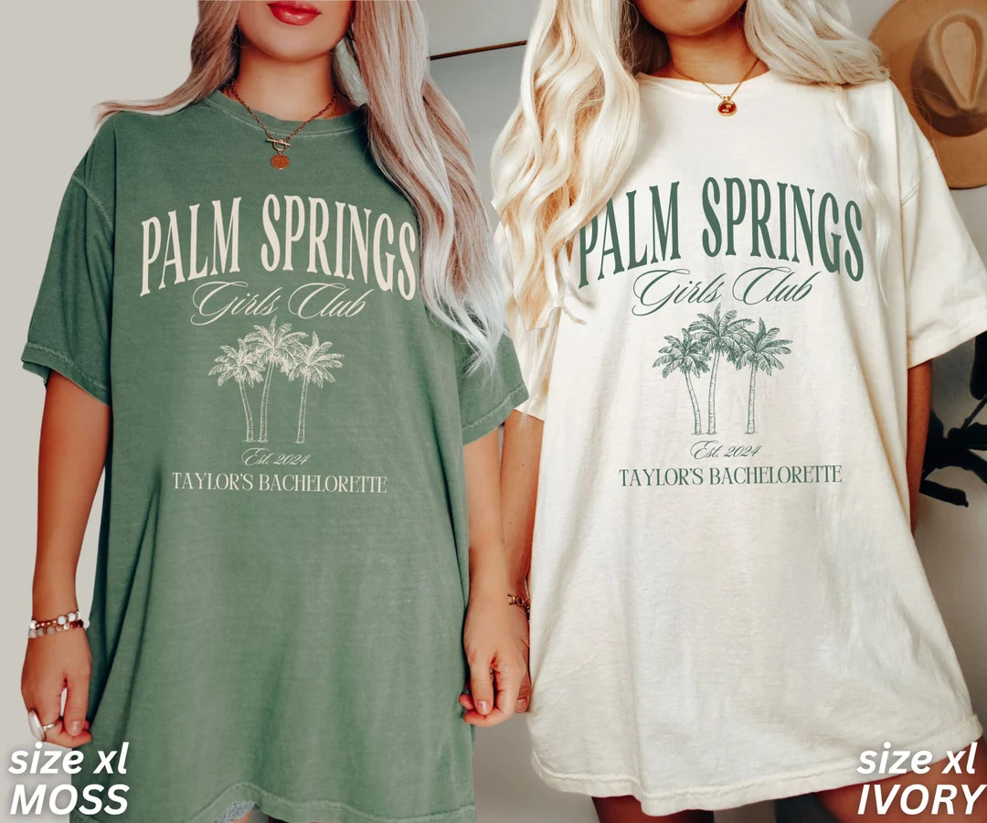 Bachelorette Party Shirts, Palm Springs Bachelorette Shirts, Custom Bachelorette Shirts, Personal... | Etsy (US)