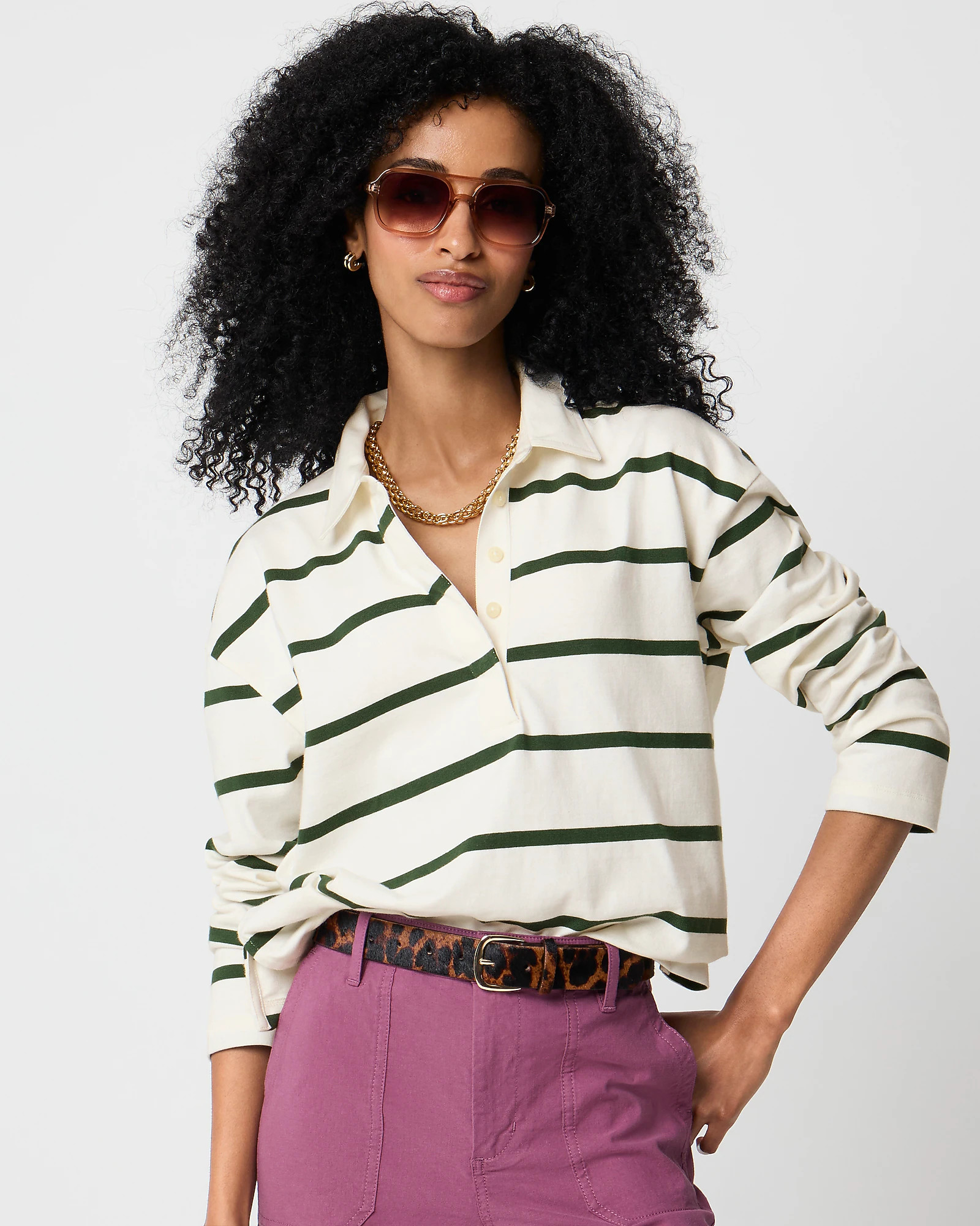 100% cotton striped rugby shirt | J.Crew Factory