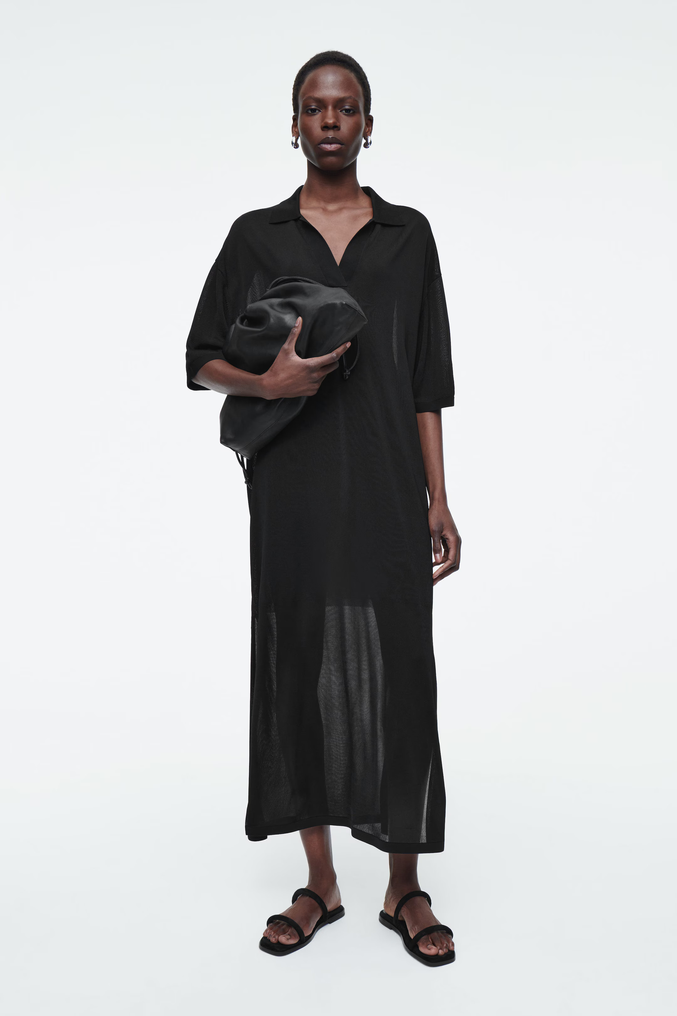 POLO MAXI DRESS - BLACK | COS (AU)