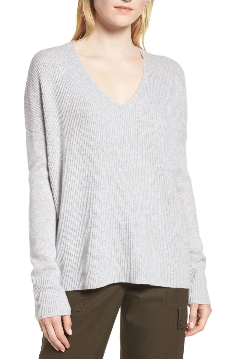 Nordstrom Signature Cashmere Soft Ribbed Pullover Sweater | Nordstrom