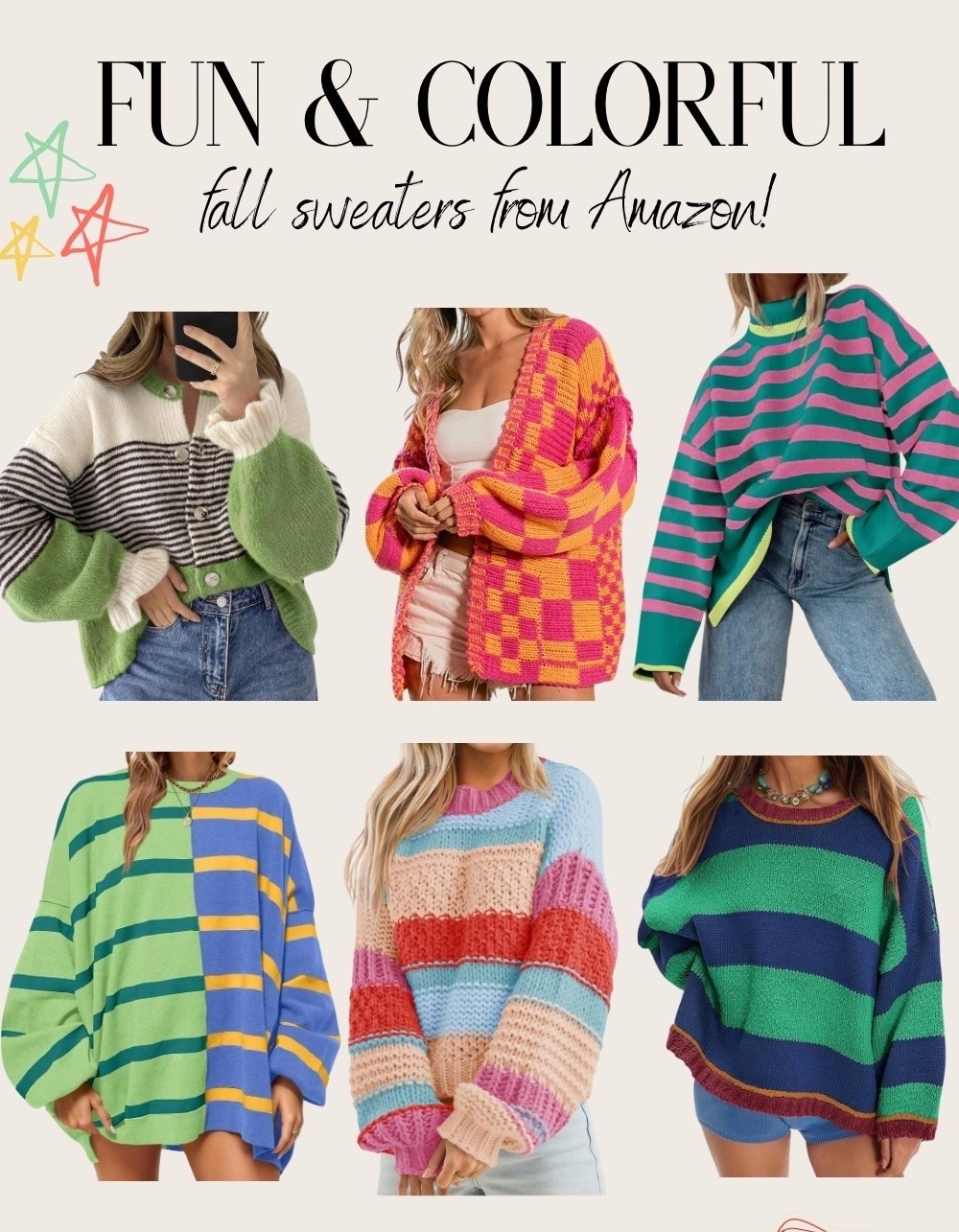 How cute are these colorful sweaters for fall?!! 🌈

#LTKootd #LTKMidsize #LTKgrwm