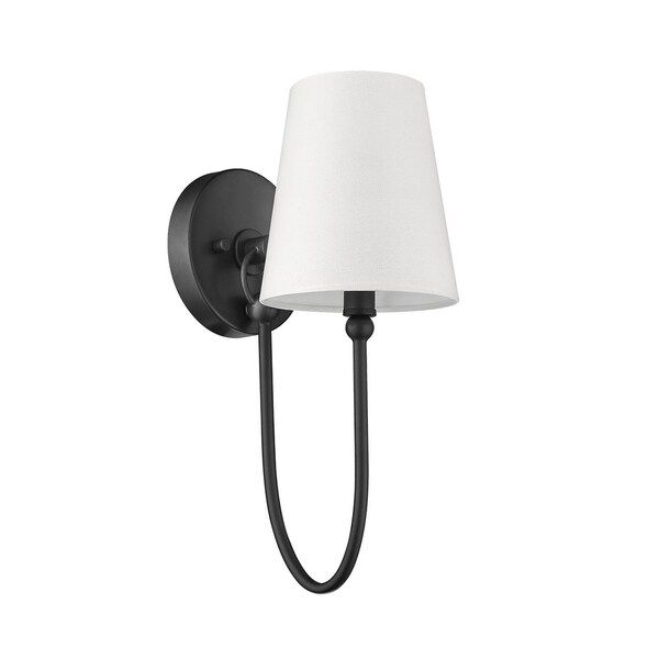 Simple Rustic 1-Light Black Wall Sconce with Shade | Bed Bath & Beyond