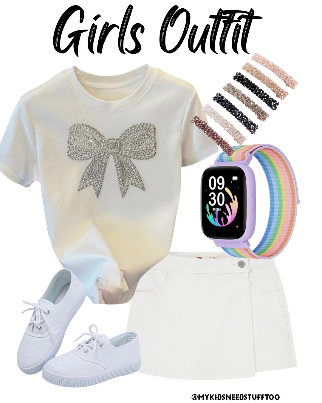 Girls monochrome white outfit with sparkles

#LTKmomlife #LTKKids #LTKU