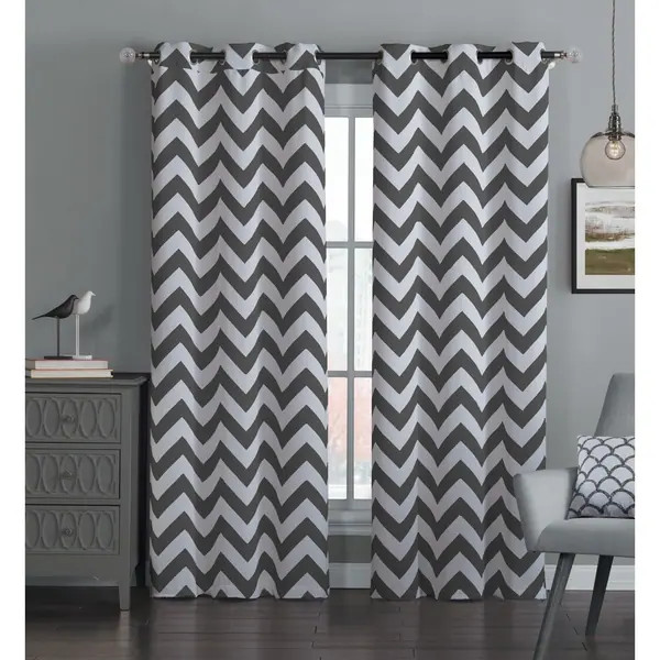 Porch & Den Anise Blackout Chevron Curtain Panel Pair | Bed Bath & Beyond