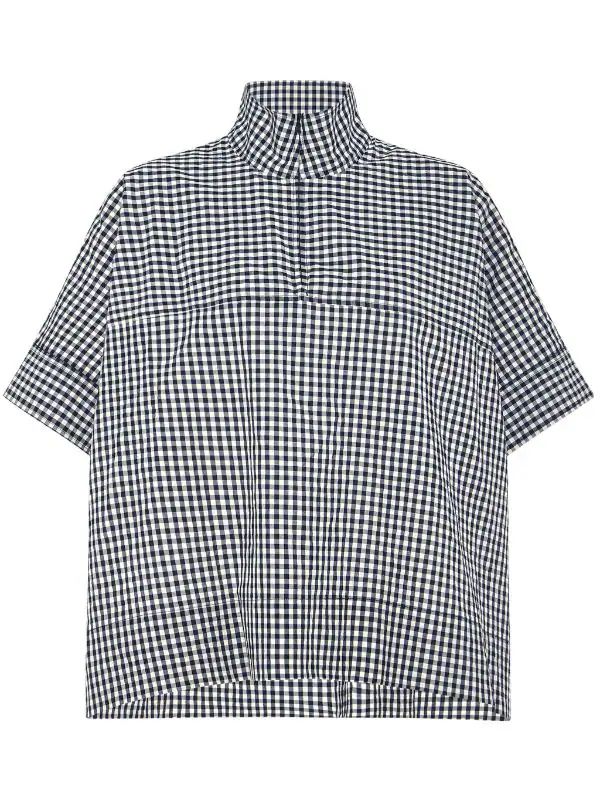 New SeasonRosetta Gettygingham quarter-zip shirt$675 | Farfetch Global