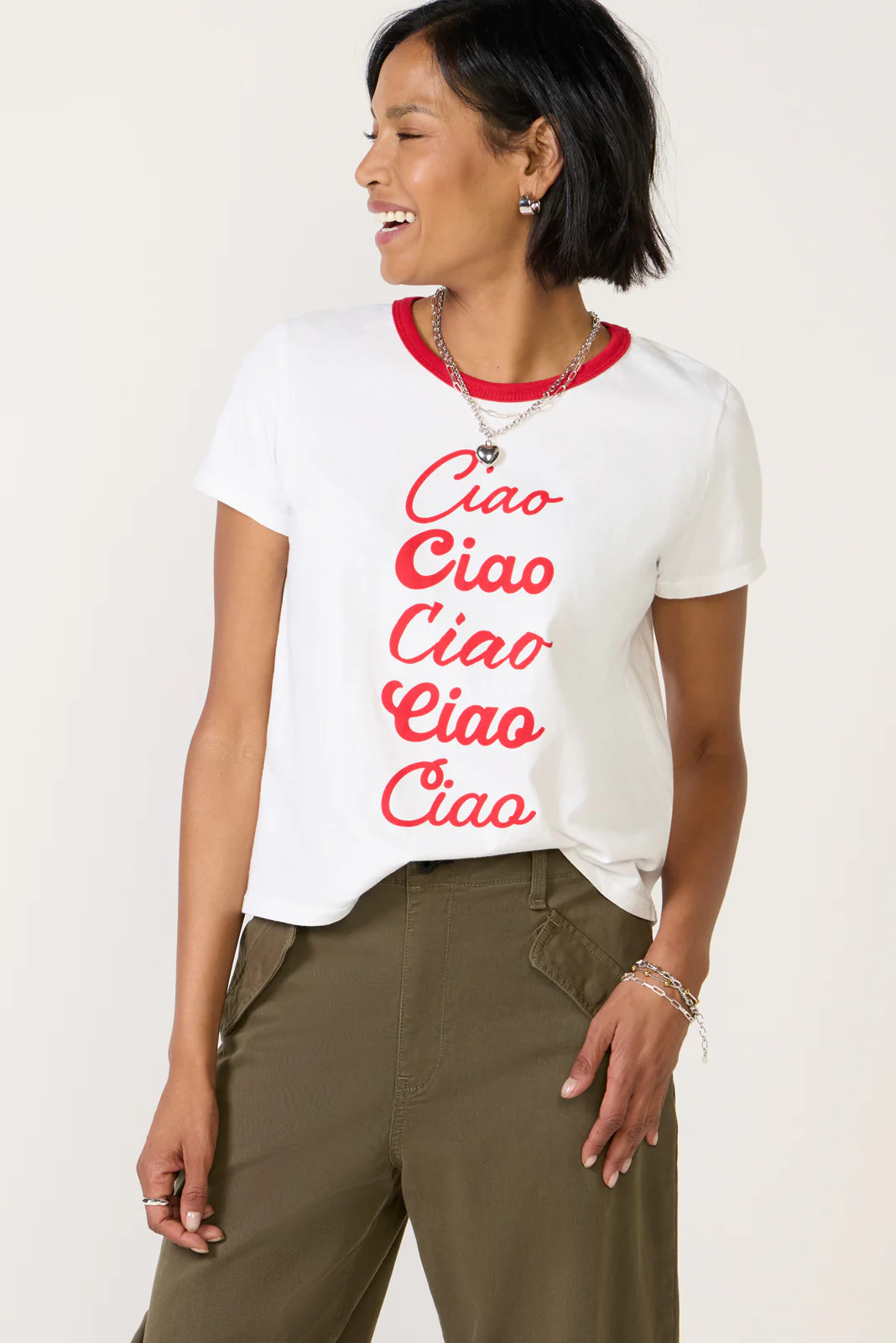 Ciao Ciao Ringer Tee | Evereve
