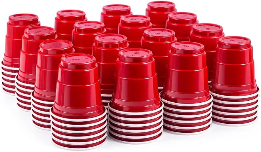 100ct 2oz. Mini Red Shot Cups, Disposable and Small Size Perfect for Party, Tastings, Sample and ... | Amazon (US)