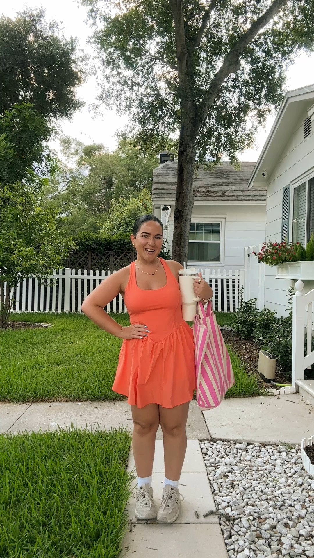 tennis lesson ootd 🎾 wearing a M in the dress! // activewear, workout set, tennis skirt, fitness

#LTKFindsUnder50 #LTKActive #LTKFitness