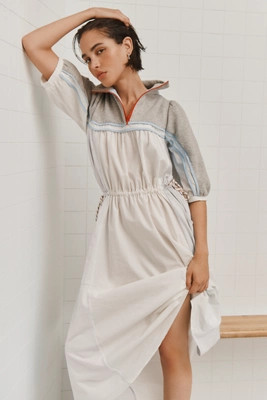 Daily Practice Amplitude Drawstring Midi Dress | Anthropologie (US)