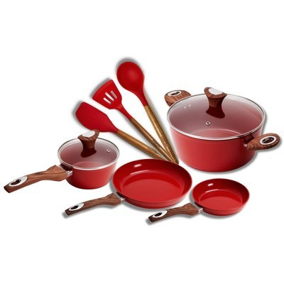 Phantom Chef 9pc Cookware Set Red | Target