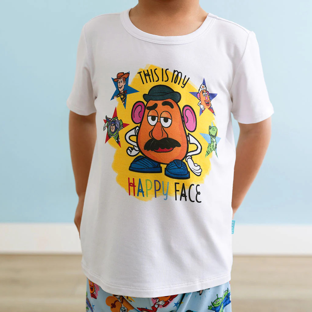 Character White Short Sleeve Toddler Shirt | Disney Mr. Potato Head | Posh Peanut